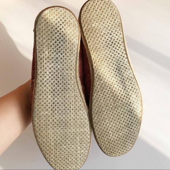 TOMS x & Other Stories Canvas Flats Neutral Rust - Picture 6 of 8